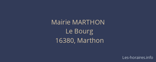 Mairie MARTHON
