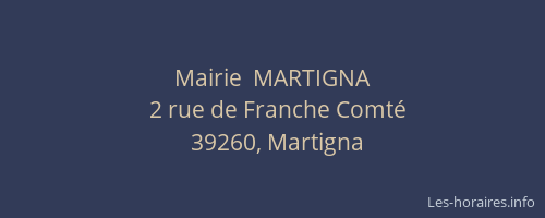 Mairie  MARTIGNA