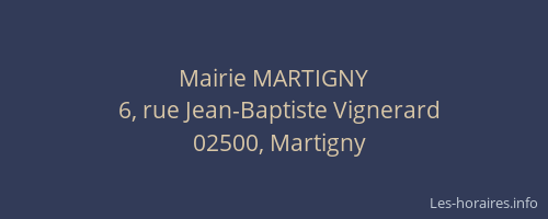 Mairie MARTIGNY