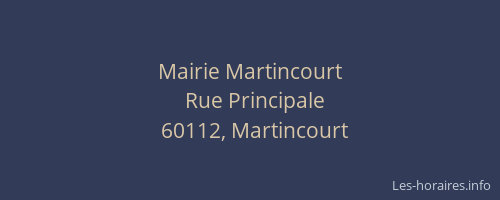 Mairie Martincourt