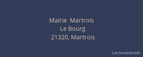 Mairie  Martrois