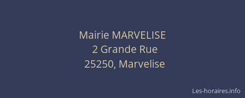 Mairie MARVELISE