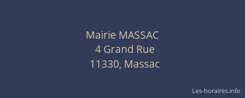 Mairie MASSAC