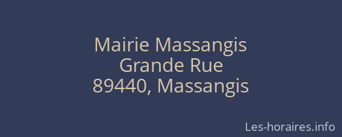 Mairie Massangis