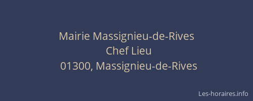 Mairie Massignieu-de-Rives