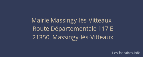 Mairie Massingy-lès-Vitteaux