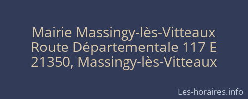 Mairie Massingy-lès-Vitteaux