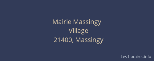 Mairie Massingy