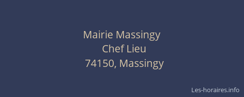Mairie Massingy