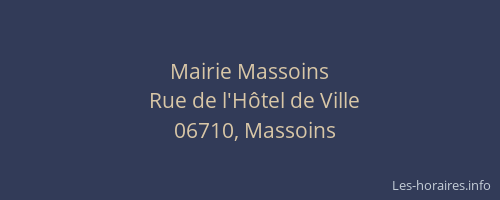 Mairie Massoins