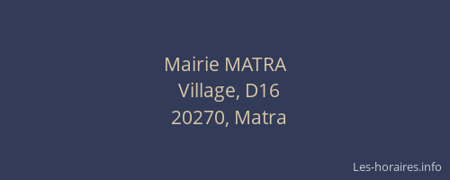 Mairie MATRA