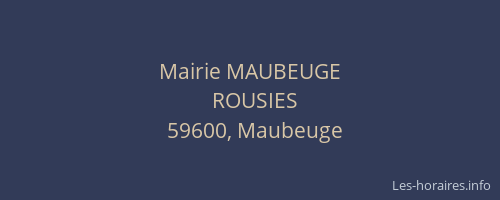 Mairie MAUBEUGE