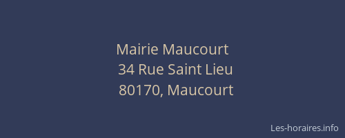 Mairie Maucourt