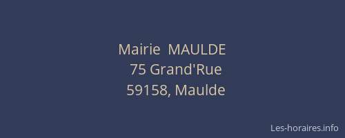 Mairie  MAULDE