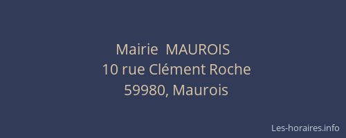 Mairie  MAUROIS