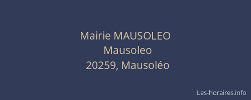 Mairie MAUSOLEO