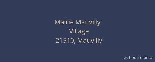 Mairie Mauvilly