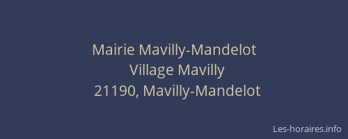 Mairie Mavilly-Mandelot