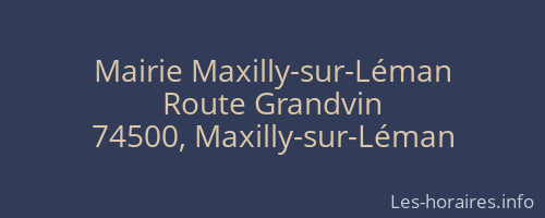 Mairie Maxilly-sur-Léman