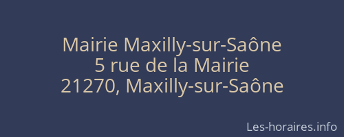 Mairie Maxilly-sur-Saône