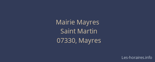 Mairie Mayres
