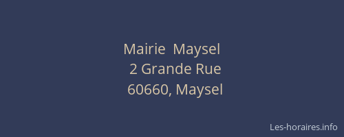 Mairie  Maysel