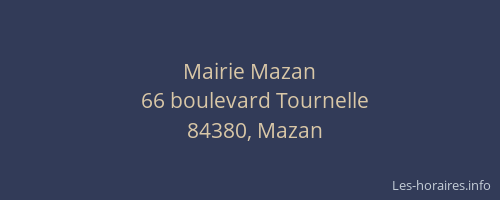 Mairie Mazan