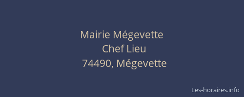 Mairie M&eacute;gevette