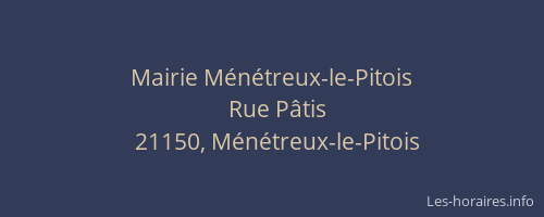 Mairie M&eacute;n&eacute;treux-le-Pitois