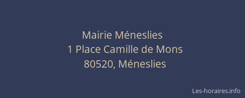 Mairie M&eacute;neslies