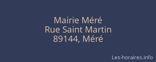 Mairie M&eacute;r&eacute;