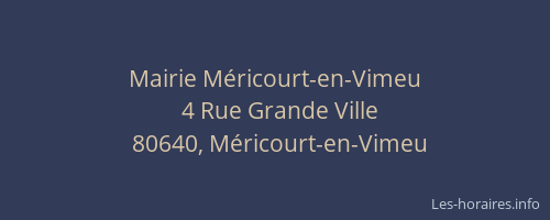 Mairie M&eacute;ricourt-en-Vimeu