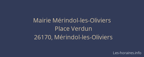 Mairie M&eacute;rindol-les-Oliviers