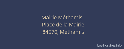 Mairie M&eacute;thamis