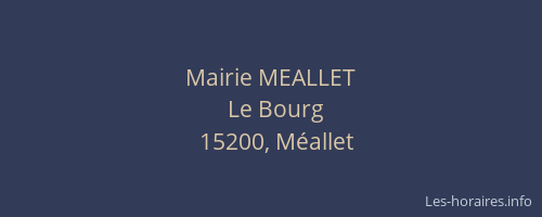 Mairie MEALLET