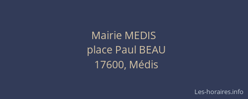 Mairie MEDIS