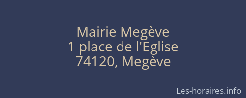 Mairie Megève