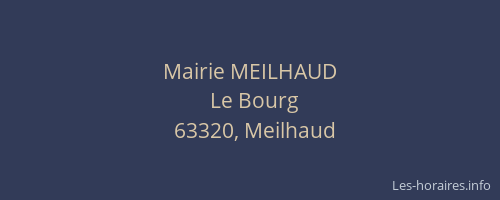 Mairie MEILHAUD