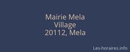 Mairie Mela