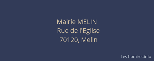 Mairie MELIN