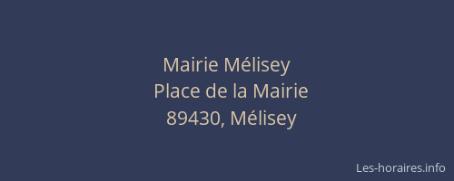 Mairie Mélisey