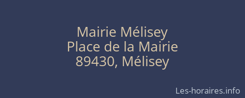Mairie Mélisey