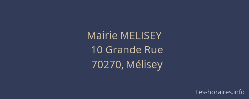 Mairie MELISEY