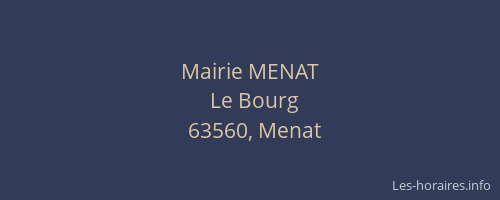 Mairie MENAT