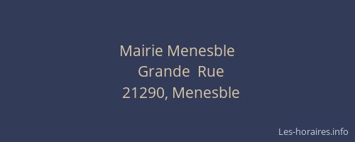 Mairie Menesble