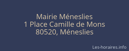 Mairie Méneslies