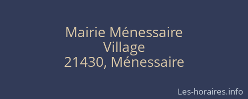 Mairie Ménessaire