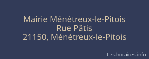 Mairie Ménétreux-le-Pitois