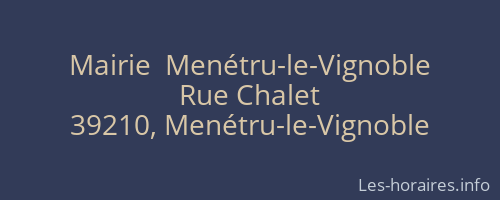 Mairie  Menétru-le-Vignoble