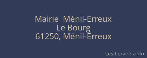 Mairie  Ménil-Erreux